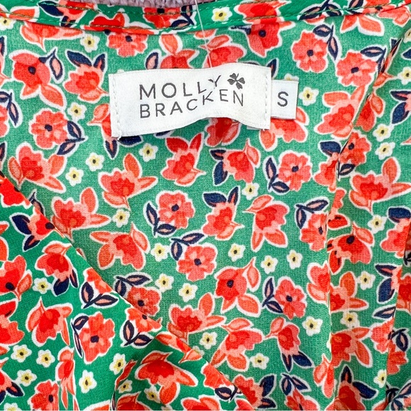 NWT MODCLOTH Emerald Green Floral Dress - Picture 6 of 9